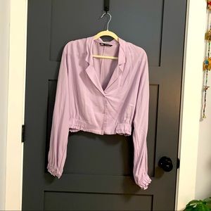 Zara Cropped Collared  Shirt